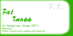 pal knopp business card